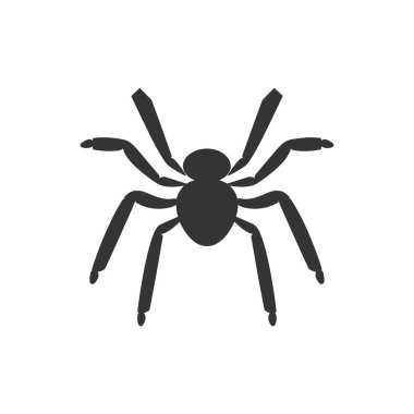 Beyaz Arkaplanda Örümcek Böceği Simgesi - Basit Vektör İllüstrasyonu