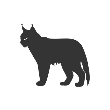 Beyaz Arkaplanda Luchs Simgesi - Basit Vektör İllüstrasyonu