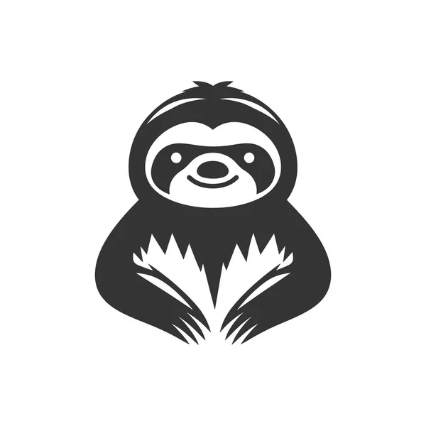 Ikon Sloth Latar Belakang Putih Ilustrasi Vektor Sederhana Stok Ilustrasi 