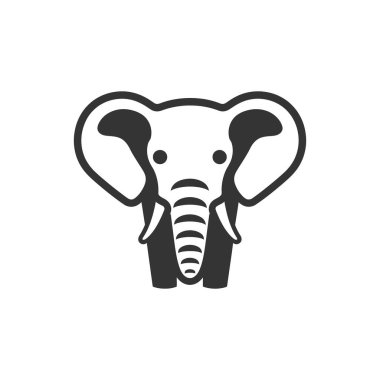 Beyaz Arkaplanda Afrika leopar simgesi - Basit Vektör İllüstrasyonu