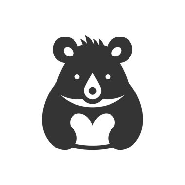 Beyaz Arkaplanda Quokka Simgesi - Basit Vektör İllüstrasyonu