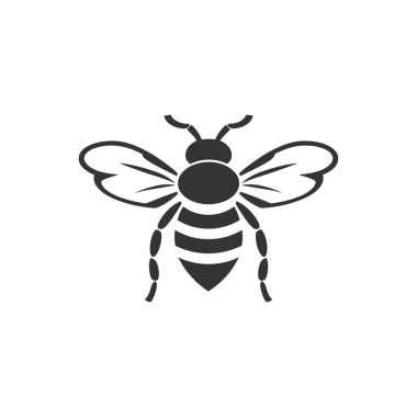 Beyaz Arı Arısı Simgesi - Basit Vektör Resimleri