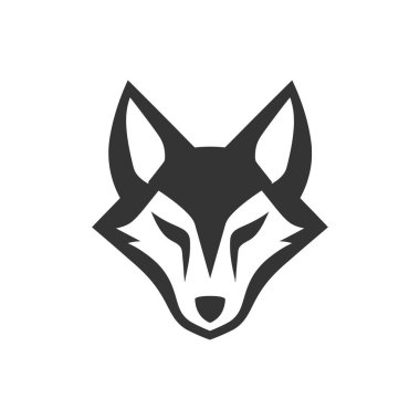 Beyaz Arkaplanda Fox Simgesi - Basit Vektör İllüzyonu