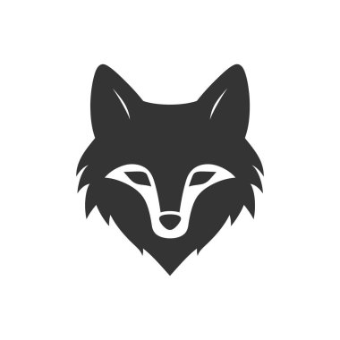 Beyaz Arkaplanda Fox Simgesi - Basit Vektör İllüzyonu