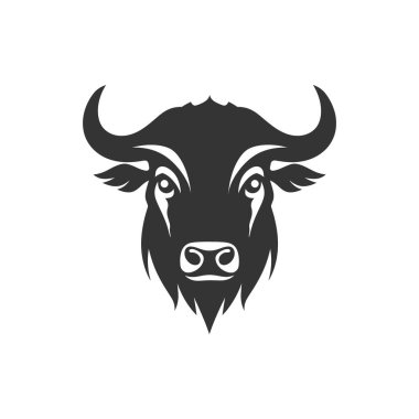 Beyaz Arkaplanda Bufalo Simgesi - Basit Vektör Resimleri