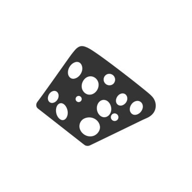 Beyaz Arkaplanda Peynir Simgesi - Basit Vektör İllüstrasyonu