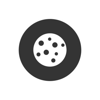 Beyaz Arkaplanda Çikolata Simgesi - Basit Vektör İllüstrasyonu