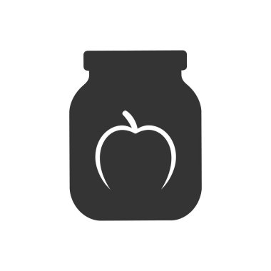 Beyaz Arkaplanda Meyve Reçeli Simgesi - Basit Vektör Resimleri