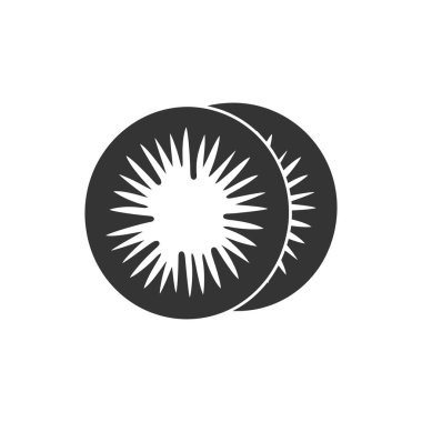 Kiwi Beyaz Arkaplanda Simgeyi Dilimliyor - Basit Vektör Resimleri