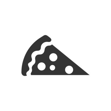 Beyaz Arkaplanda Dilimlenmiş Turta Simgesi - Basit Vektör İllüstrasyonu