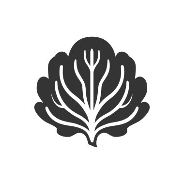 Beyaz Arkaplanda Radicchio Simgesi - Basit Vektör Resimleri