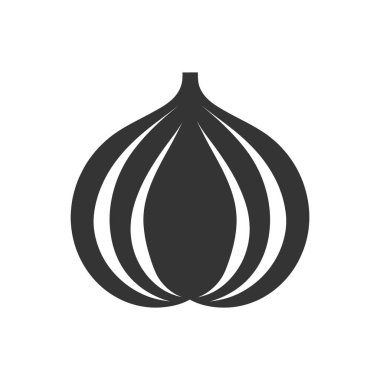 Beyaz Arkaplanda Karamelize Soğan Simgesi - Basit Vektör İllüstrasyonu