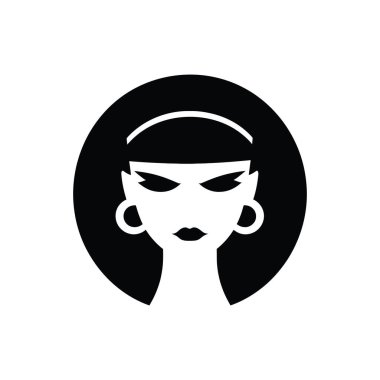 Beyaz Arkaplanda Makyaj Sanatçısı Simgesi - Basit Vektör İllüstrasyonu