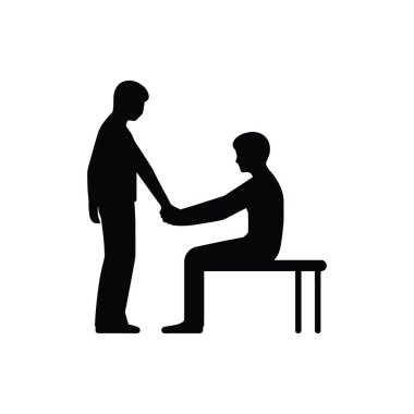 Beyaz Arkaplanda Rehabilitasyon Simgesi - Basit Vektör Resimleri