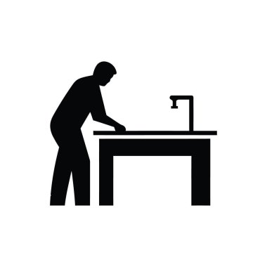 Beyaz Arkaplanda Kabine Üreticisi Simgesi - Basit Vektör İllüstrasyonu