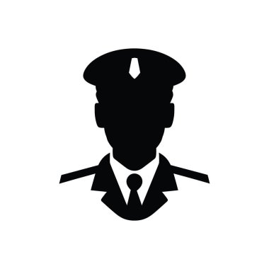 Beyaz Arkaplanda Ticari Pilot Simgesi - Basit Vektör İllüstrasyonu