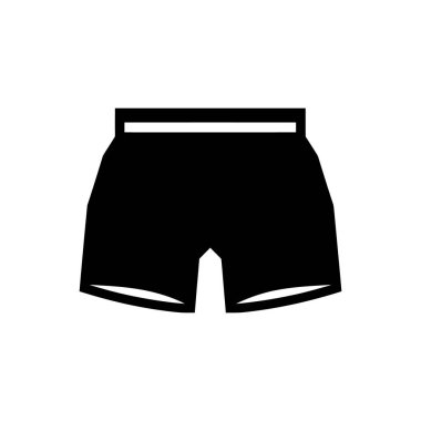 Beyaz Arkaplanda Boks Şortu Simgesi - Basit Vektör Resimleri