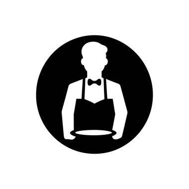 Beyaz Arkaplanda VIP Yemek ikonu - Basit Vektör İllüstrasyonu