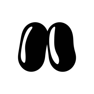 Beyaz Arkaplanda Yer Fıstığı Simgesi - Basit Vektör İllüstrasyonu