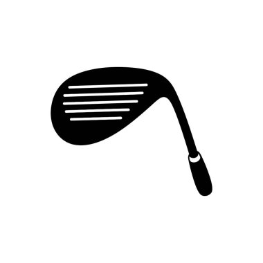 Beyaz Arkaplanda Golf Kulübü Simgesi - Basit Vektör İllüstrasyonu