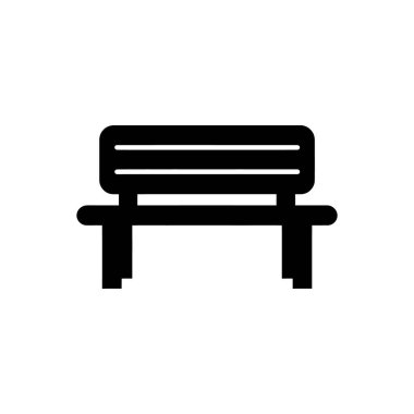 Beyaz Arkaplanda Oyuncu Benç Simgesi - Basit Vektör İllüstrasyonu