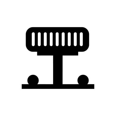 Beyaz Arkaplanda Stadyum Işıkları Simgesi - Basit Vektör İllüstrasyonu