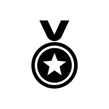 Beyaz Arkaplanda Madalya Töreni Simgesi - Basit Vektör Resimleri