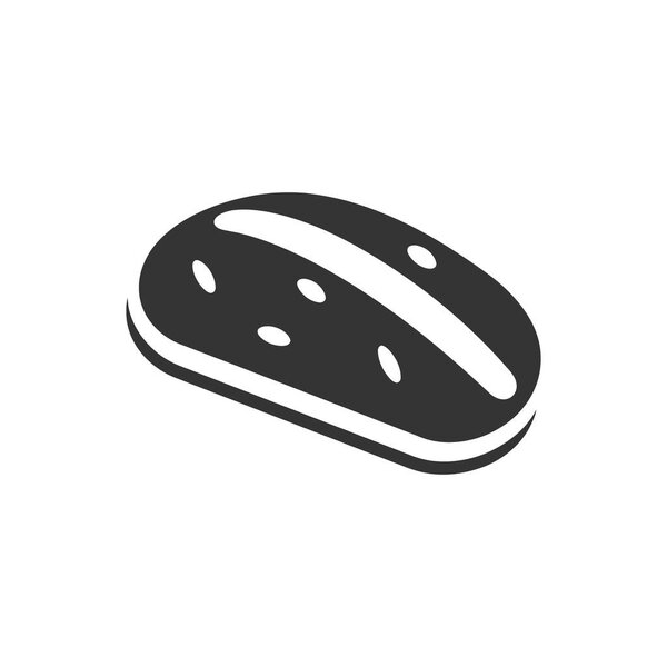 Sourdough Bread Icon on White Background - Simple Vector Illustration