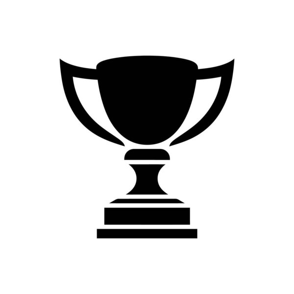 Trophy Icon on White Background - Simple Vector Illustration