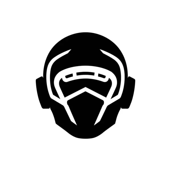 Sparring Helmet Icon White Background Simple Vector Illustration — Stock Vector