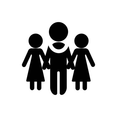 Anı simgesi oluşturan arkadaşlar - Basit Vektör İllüstrasyonu