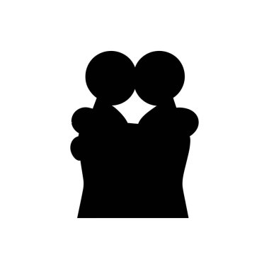 Arkadaşlar birbirlerini sevdiklerini ve takdir ettiklerini hissettirirler - Basit Vektör İllüstrasyonu