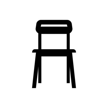 Sandalye simgesi - Basit Vektör İllüstrasyonu