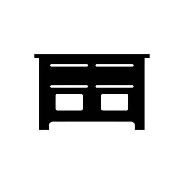 Dolap simgesi - Basit Vektör İllüstrasyonu