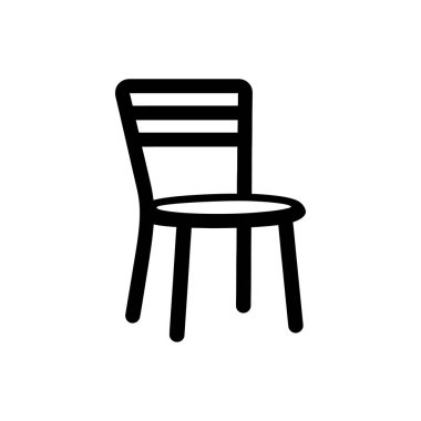 Yemek Koltuğu simgesi - Basit Vektör İllüstrasyonu