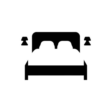 Yatak simgesi - Basit Vektör İllüstrasyonu