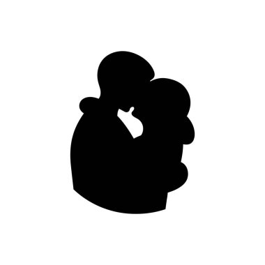 Romantik sarılma simgesi - Basit Vektör İllüstrasyonu