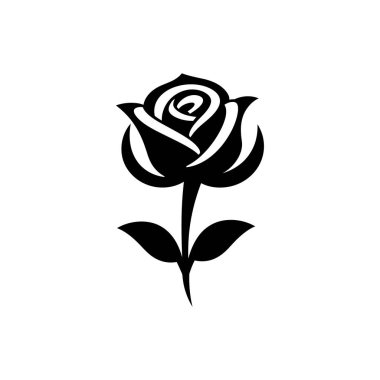Gül simgesi - Basit Vektör İllüstrasyonu