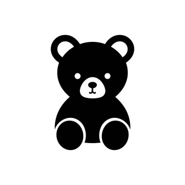 Oyuncak ayı simgesi - Basit Vektör İllüstrasyonu