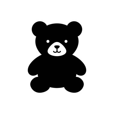 Oyuncak ayı simgesi - Basit Vektör İllüstrasyonu