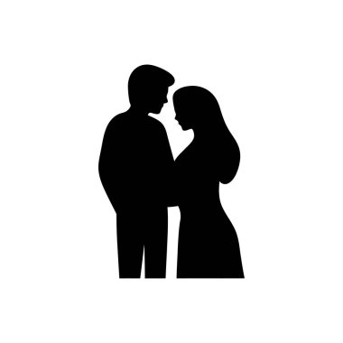 Birbirini destekleyen çift - Basit Vektör İllüstrasyonu