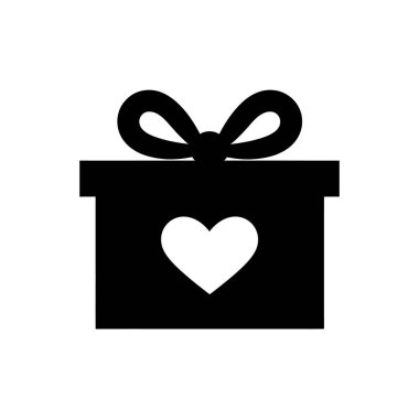 Aşk hediyesi simgesi - Basit Vektör İllüstrasyonu