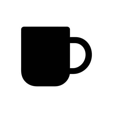 Kahve kupası simgesi - Basit Vektör İllüstrasyonu