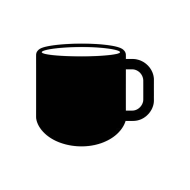 Kahve kupası simgesi - Basit Vektör İllüstrasyonu