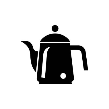 Kahve demliği simgesi - Basit Vektör İllüstrasyonu