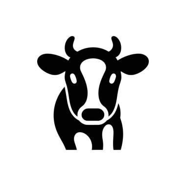 Süt ineği simgesi - Basit Vektör İllüstrasyonu