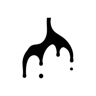 Süt sıçrama simgesi - Basit Vektör İllüstrasyonu