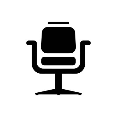 Salon sandalye simgesi - Basit Vektör İllüstrasyonu