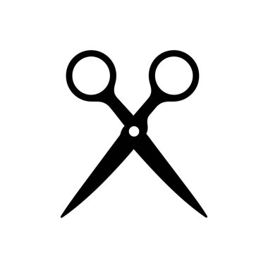 Makas simgesi - Basit Vektör İllüstrasyonu