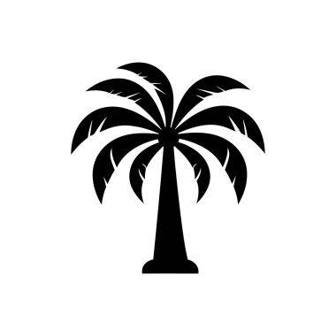 Palmiye ağacı simgesi - Basit Vektör İllüstrasyonu